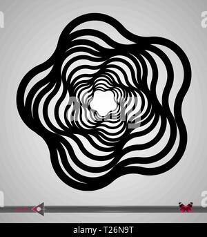 Vector, abstract rotation detail, pattern, symmetric, round pattern for design. Stock Vector