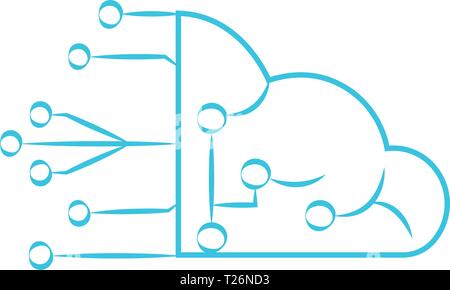 Clod computing icon Stock Vector