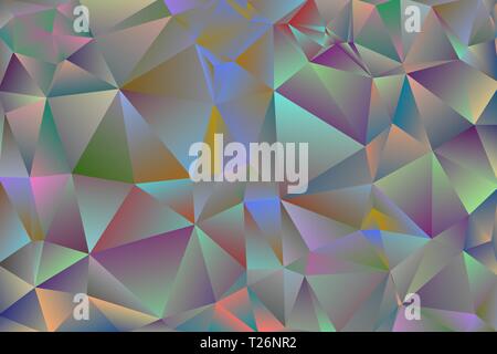 Warm abstract multicolor background of triangles from pink, red, yellow shades Stock Vector