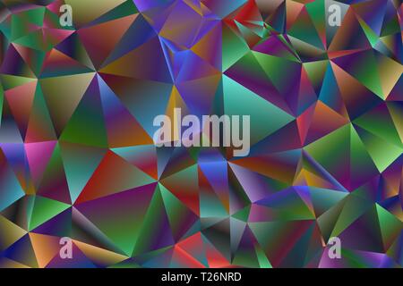Warm abstract multicolor background of triangles from pink, red, yellow shades Stock Vector