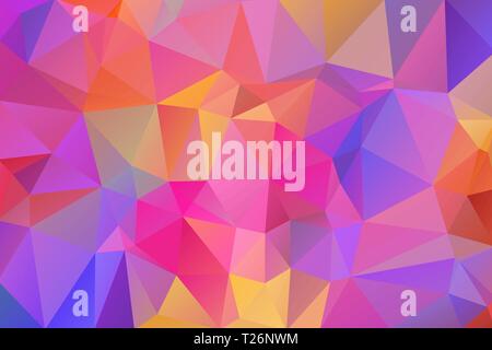 Abstract, colorful, multicolor and iridescent background of triangles Stock Vector