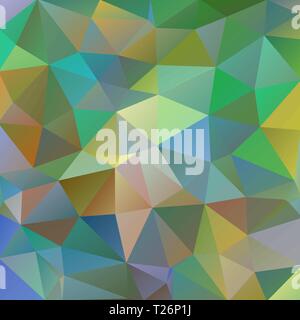 Square warm sand, green background of abstract triangles Stock Vector