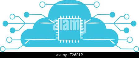 Clod computing icon Stock Vector