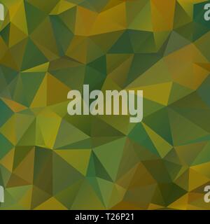Square warm sand, green background of abstract triangles Stock Vector