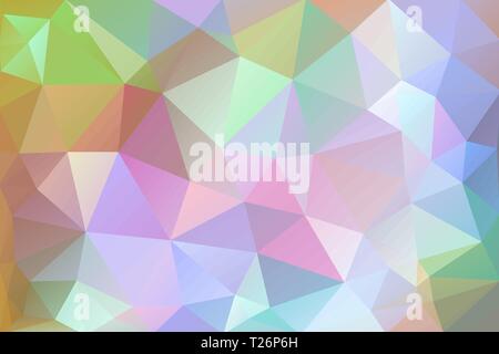 Bright and warm abstract background of triangles of triangles of yellow, green, red hues Stock Vector