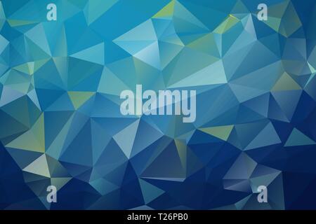 Cool abstract multicolor background of triangles of blue, kiolet, red hues Stock Vector