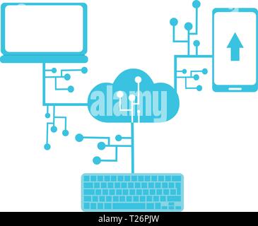 Clod computing icon Stock Vector