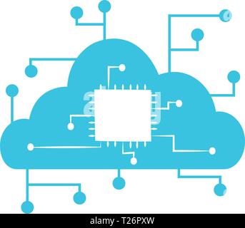Clod computing icon Stock Vector