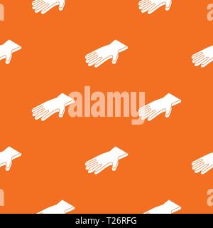 Welding gloves pattern vector orange Stock Vector