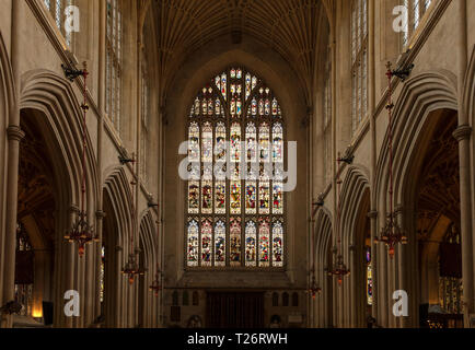 Bath, Somerset, UK, 22nd February 2019, Bath Abbey Stock Photo