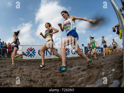 Senior Women's race, IAAF World Cross Country Championships 2019 Stock Photo