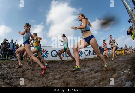 Senior Women's race, IAAF World Cross Country Championships 2019 Stock Photo