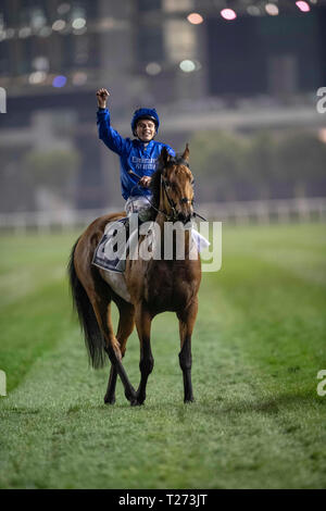 Dubai UAE. 30th Mar 2019. Old Persian ridden by William Buick