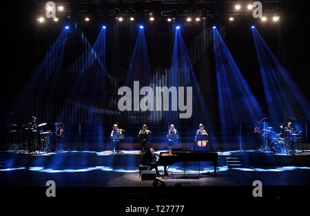 Zagreb, Croatia. 30th Mar, 2019. Croatian pianist Maksim Mrvica performs during a concert in the Vatroslav Lisinski Concert Hall in Zagreb, Croatia, March 30, 2019. Credit: Marko Lukunic/Xinhua/Alamy Live News Stock Photo