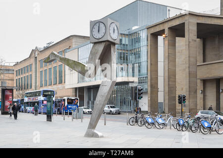 The Clyde Clock, Killermont Street, Glasgow, Scotland, UK Stock Photo