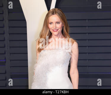 Leslie Mann attending the 2019 Vanity Fair Oscar Party held at the