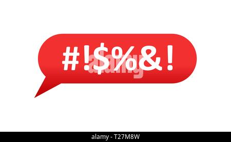 Shout speech bubble icon in flat style. Complain vector illustration on white isolated background. Angry emotion business concept. Stock Vector