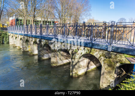 Old stone bridge in historic city Lippstadt, GErmany Stock Photo