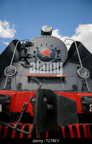 Soviet L Class Soviet Russian L class steam locomotive on display, Ulaanbaatar Railway ...