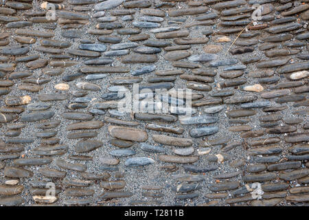 Empty dark black and grey stones background. Deep moody colors Stock Photo