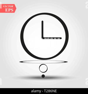 intresting Clock outline vector sign, linear style pictogram isolated on white. Office watch symbol, logo illustration. Editable stroke vector icon ep Stock Vector