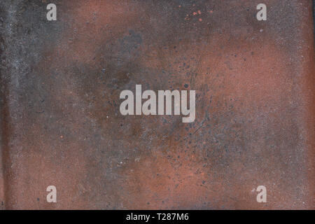 Old rusty metal tray texture. High resolution background image with copy space. Top view Stock Photo