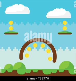 Video Game background Stock Vector