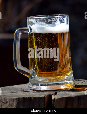 Mug glass of light beer Stock Photo