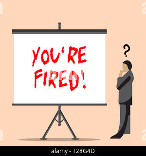 Handwriting text writing Dismissal From Work. Concept meaning Terminated  from Employment for reason Get fired Vertical Zigzag Lines Alternate Color  in Stock Photo - Alamy