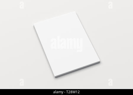 Stack of blank papers on white background Stock Photo