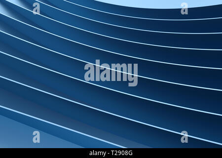 3d rendering, blue metalic surface and graphic design background, computer digital image Stock Photo