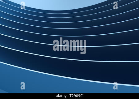 3d rendering, blue metalic surface and graphic design background, computer digital image Stock Photo
