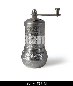old manual  grinder isolated on white with clipping path Stock Photo