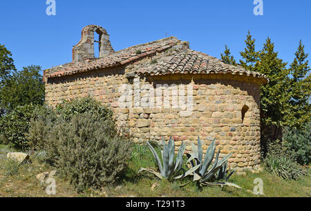 Hermitage of Sant Bartomeu de Cabanyes in Orrius Barcelona Stock Photo