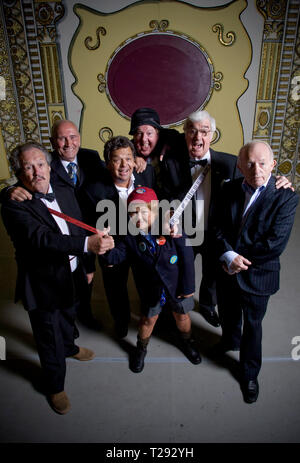 Cannon and Ball, The Krankies, Jimmy Cricket, Frank Carson and Paul Daniels pictured on stage at the Winter Gardens in Blackpool. The veteran comedians and entertainers were promoting their forthcoming show entitled the Best of British Variety Tour 2008, which runs at venues across England and Wales during August and September. Stock Photo