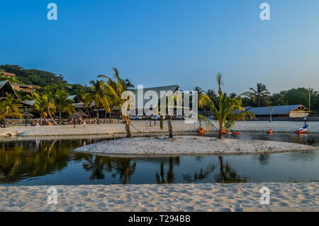 Beautiful Bilene beach and lagoon near Maputo in Mozambique Stock Photo