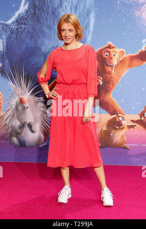 Berlin, Germany. 31st Mar, 2019. Annika Ernst, actress, comes to the film premiere of the animated film 'Willkommen im Wunder Park'. The cinema release is on 11 April 2019. Credit: Carsten Koall/dpa/Alamy Live News Stock Photo