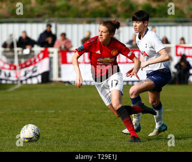 Cheshunt, UK. 31st Mar, 2019. Lizzie Arnot of Manchester United Women during The FA Women's Championship match between Tottenham Hotspur Ladies and Manchester United Women at The Stadium, Cheshunt FC, Cheshunt, UK on 31 Mar 2019. Credit: Action Foto Sport/Alamy Live News Stock Photo