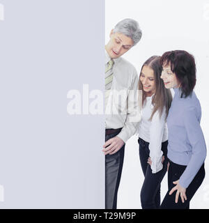group of business people to conduct advertising. Stock Photo