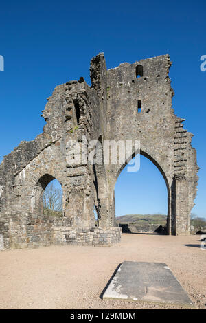 Talley Abbey ruins in the Cothi River Valley, Carmarthenshire Stock Photo