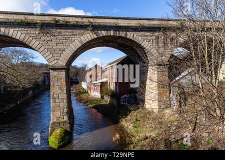 Kirkstall Viaduct, Leeds, Yorkshire. Stock Photo