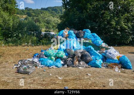 Mountain of trash Stock Photo