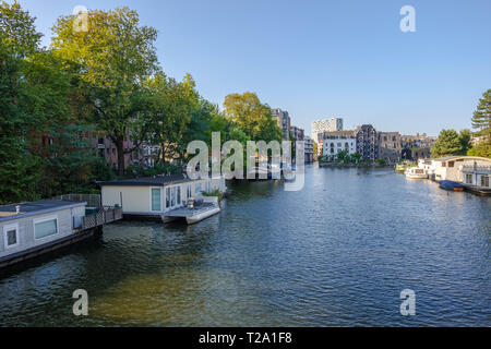 Amsterdam, Netherlands - September 02, 2018: Street and canals view in Amsterdam Netherlands Stock Photo