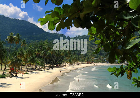 Beach of Maracas Bay (Trinidad, West Indies) in the morning 02 Stock Photo