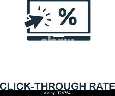 Click-Through Rate icon. Creative element design from content icons collection. Pixel perfect Click-Through Rate icon for web design, apps, software,  Stock Vector