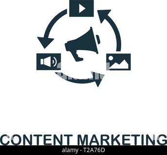 Content Marketing icon. Creative element design from content icons collection. Pixel perfect Content Marketing icon for web design, apps, software, pr Stock Vector
