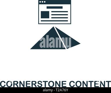 Cornerstone Content icon. Creative element design from content icons collection. Pixel perfect Cornerstone Content icon for web design, apps, software Stock Vector