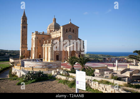 Basilica in Gozo, Bażilika-Santwarju Nazzjonali tal-Madonna Ta' Pinu Stock Photo