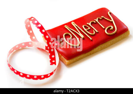 Handmade Christmas cookies and festive biscuits Stock Photo