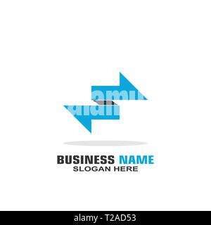 arrow letter S graphic logo template, creative letter s logo. Stock Vector